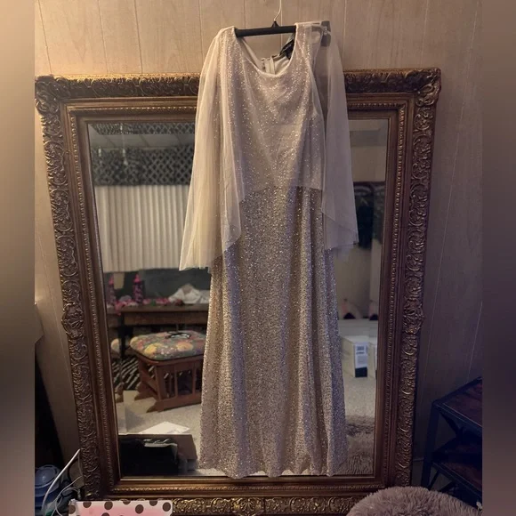 Sequin Cape Dress - Picture 2 of 4